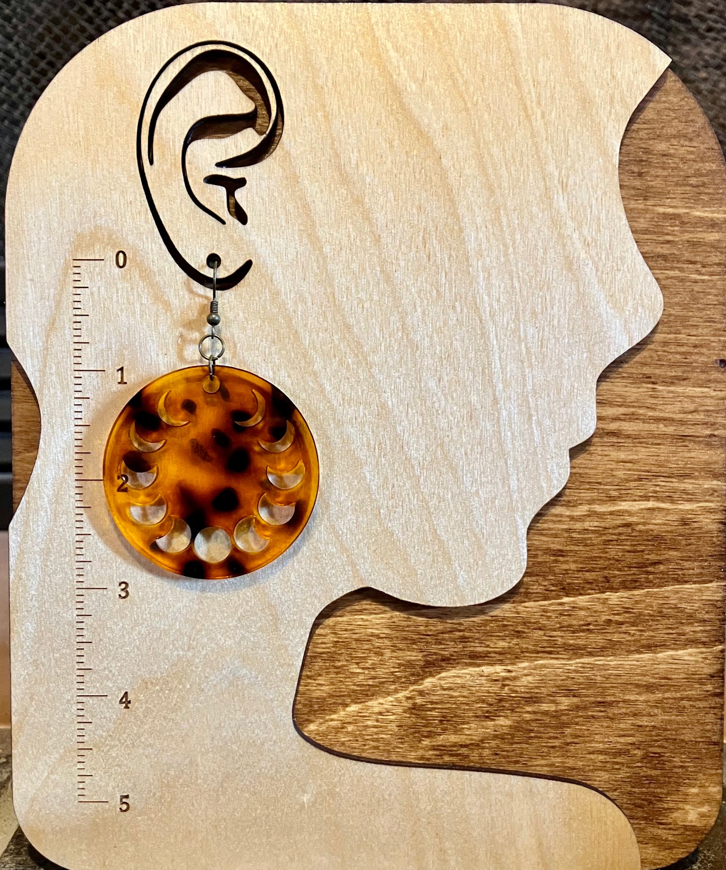 Solar Eclipse circle acrylic earrings